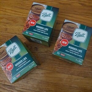 New Ball Wooden Lids Total 15 lids ( 5 Per Box) Gifts Decor  ( Bag D)